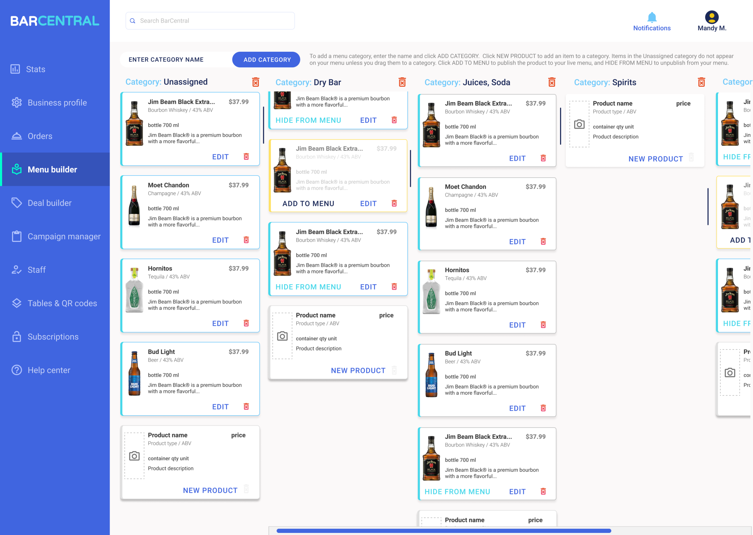 Menu Builder